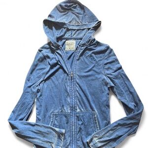 Abercrombie & Fitch Vintage Blue Zip-Up Hoodie